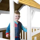Kinder-Spielturm Spielhaus Pumba Holz Braun Weiß...